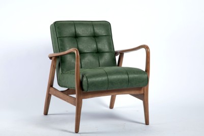 Salisbury Faux Leather Vintage Style Lounge Chair